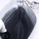 FENDI Zucca Canvas Mamma Baguette Shoulder Bag Leather Silver Auth 197105SAM-22