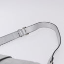 FENDI Zucca Canvas Mamma Baguette Shoulder Bag Leather Silver Auth 197105SAM-14