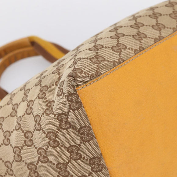 GUCCI GG Canvas Sherry Line Tote Bag Beige 131230 Auth 197106