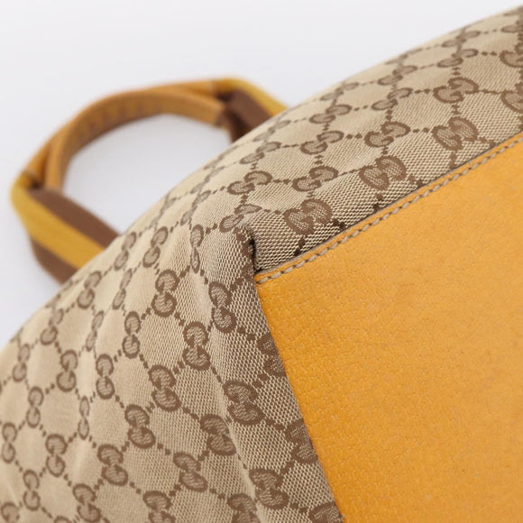 GUCCI GG Canvas Sherry Line Tote Bag Beige 131230 Auth 197106