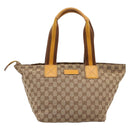 GUCCI GG Canvas Sherry Line Tote Bag Beige 131230 Auth 197106-13