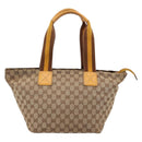 GUCCI GG Canvas Sherry Line Tote Bag Beige 131230 Auth 197106-2