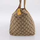 GUCCI GG Canvas Sherry Line Tote Bag Beige 131230 Auth 197106-3
