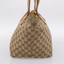 GUCCI GG Canvas Sherry Line Tote Bag Beige 131230 Auth 197106-4