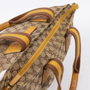 GUCCI GG Canvas Sherry Line Tote Bag Beige 131230 Auth 197106-6