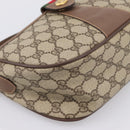 GUCCI GG Supreme Web Sherry Line Bag PVC Beige Gold 001 754 6177 Auth 197108-11