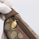 GUCCI GG Supreme Web Sherry Line Bag PVC Beige Gold 001 754 6177 Auth 197108-14