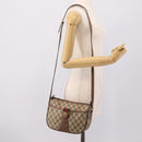 GUCCI GG Supreme Web Sherry Line Bag PVC Beige Gold 001 754 6177 Auth 197108-23