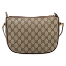 GUCCI GG Supreme Web Sherry Line Bag PVC Beige Gold 001 754 6177 Auth 197108-3