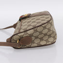 GUCCI GG Supreme Web Sherry Line Bag PVC Beige Gold 001 754 6177 Auth 197108-4
