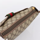 GUCCI GG Supreme Web Sherry Line Bag PVC Beige Gold 001 754 6177 Auth 197108-6