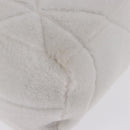 PRADA Tote Bag Fur White Silver Auth 197109SAM-11