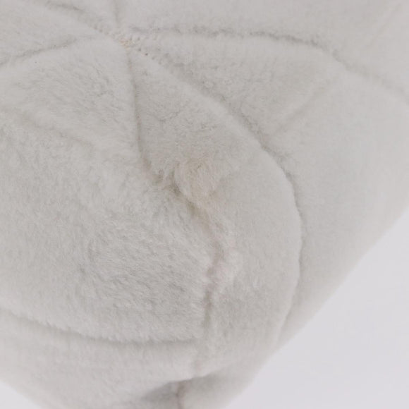 PRADA Tote Bag Fur White Silver Auth 197109SAM