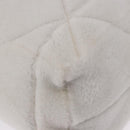 PRADA Tote Bag Fur White Silver Auth 197109SAM-12
