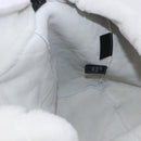 PRADA Tote Bag Fur White Silver Auth 197109SAM-18