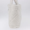 PRADA Tote Bag Fur White Silver Auth 197109SAM-4