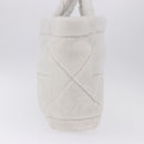 PRADA Tote Bag Fur White Silver Auth 197109SAM-5