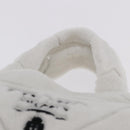 PRADA Tote Bag Fur White Silver Auth 197109SAM-8