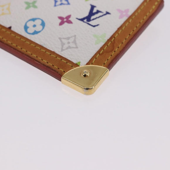 LOUIS VUITTON Multicolor Pochette Cles Coin Purse White M92655 LV Auth 197113A