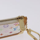 LOUIS VUITTON Multicolor Pochette Cles Coin Purse White M92655 LV Auth 197113A-13