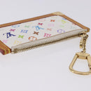 LOUIS VUITTON Multicolor Pochette Cles Coin Purse White M92655 LV Auth 197113A-6