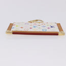 LOUIS VUITTON Multicolor Pochette Cles Coin Purse White M92655 LV Auth 197113A-8