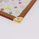 LOUIS VUITTON Multicolor Pochette Cles Coin Purse White M92655 LV Auth 197113A-9