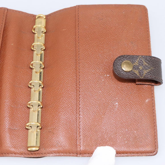 LOUIS VUITTON Monogram Agenda PM Day Planner Cover R20005 LV Auth 197115