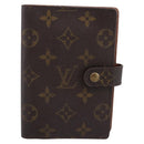 LOUIS VUITTON Monogram Agenda PM Day Planner Cover R20005 LV Auth 197115-13