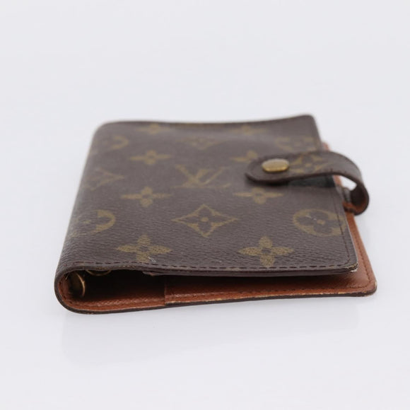 LOUIS VUITTON Monogram Agenda PM Day Planner Cover R20005 LV Auth 197115