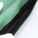 GUCCI Long Wallet Leather Green Gold Auth 197116A-14