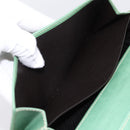 GUCCI Long Wallet Leather Green Gold Auth 197116A-17