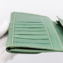 GUCCI Long Wallet Leather Green Gold Auth 197116A-19