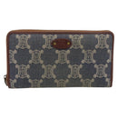 CELINE Paris Macadam Canvas Wallet Blue Auth 197117-2