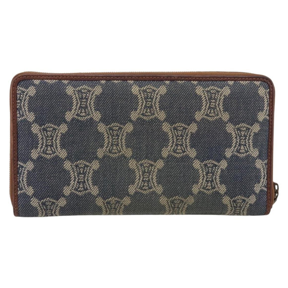 CELINE Paris Macadam Canvas Wallet Blue Auth 197117