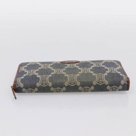 CELINE Paris Macadam Canvas Wallet Blue Auth 197117