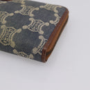 CELINE Paris Macadam Canvas Wallet Blue Auth 197117-8