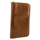 LOUIS VUITTON Monogram Vernis Eldrich Wallet Zip Around Bronze LV Auth 197118-1