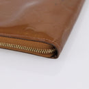 LOUIS VUITTON Monogram Vernis Eldrich Wallet Zip Around Bronze LV Auth 197118-10