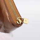 LOUIS VUITTON Monogram Vernis Eldrich Wallet Zip Around Bronze LV Auth 197118-12