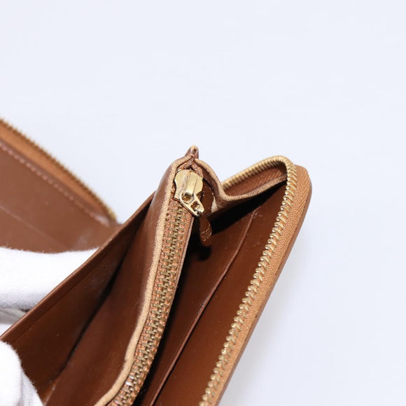 LOUIS VUITTON Monogram Vernis Eldrich Wallet Zip Around Bronze LV Auth 197118