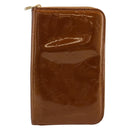 LOUIS VUITTON Monogram Vernis Eldrich Wallet Zip Around Bronze LV Auth 197118-2