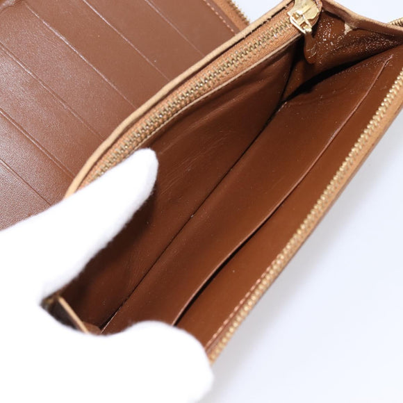 LOUIS VUITTON Monogram Vernis Eldrich Wallet Zip Around Bronze LV Auth 197118