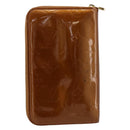 LOUIS VUITTON Monogram Vernis Eldrich Wallet Zip Around Bronze LV Auth 197118-3