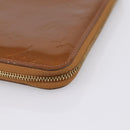 LOUIS VUITTON Monogram Vernis Eldrich Wallet Zip Around Bronze LV Auth 197118-8