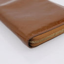 LOUIS VUITTON Monogram Vernis Eldrich Wallet Zip Around Bronze LV Auth 197118-9