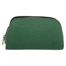 LOUIS VUITTON Epi Dauphine PM Cosmetic Pouch Green M48444 LV Auth 197119-13