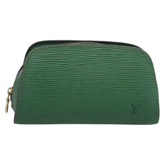 LOUIS VUITTON Epi Dauphine PM Cosmetic Pouch Green M48444 LV Auth 197119