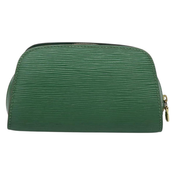 LOUIS VUITTON Epi Dauphine PM Cosmetic Pouch Green M48444 LV Auth 197119