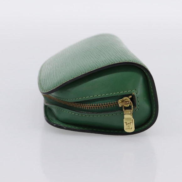 LOUIS VUITTON Epi Dauphine PM Cosmetic Pouch Green M48444 LV Auth 197119